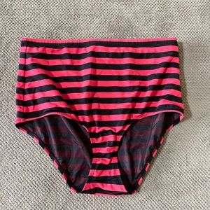 Torrid Striped High Waisted Swim Bottom
